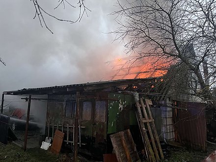 В Вороново горел гараж