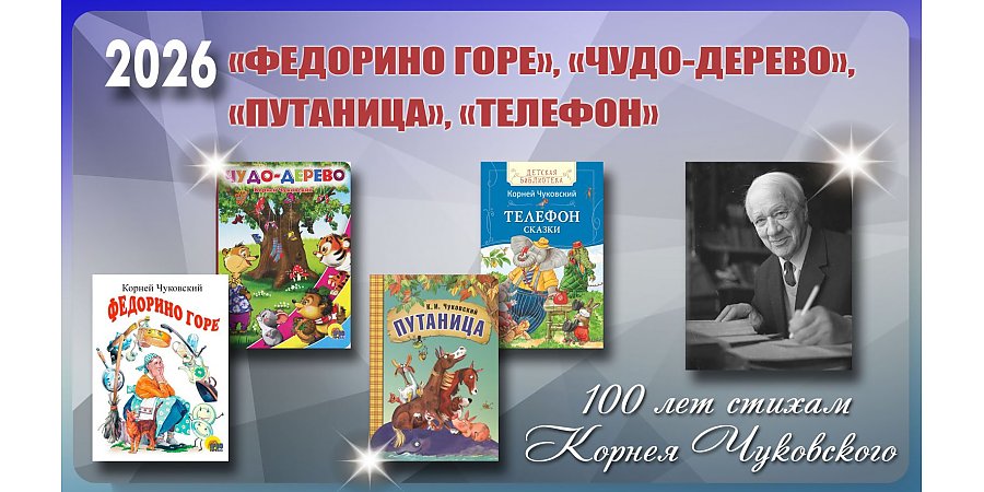 Произведениям Корнея Чуковского «Федорино горе», «Чудо-дерево», «Путаница», «Телефон» исполнилось 100 лет
