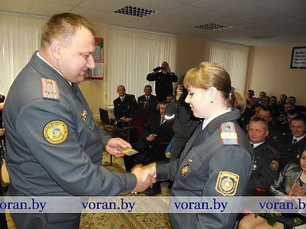 В Вороновском отделе Департамента охраны МВД Республики Беларусь прошло мероприятие, посвященное Дню милиции
