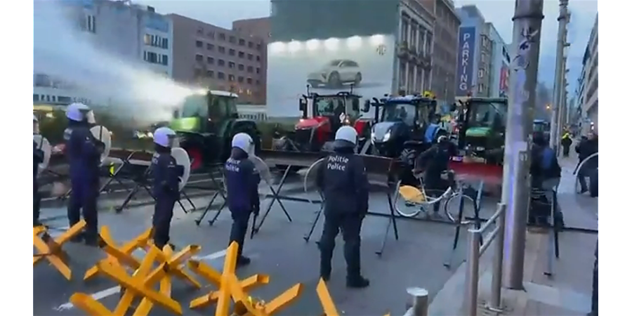 Задержка саммита ЕС, беспорядки и раненые. Чем закончился протест фермеров в Брюсселе