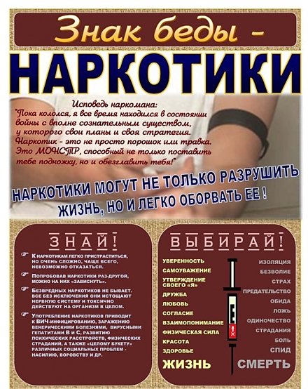 Наркотики — знак беды (ИНФОГРАФИКА)