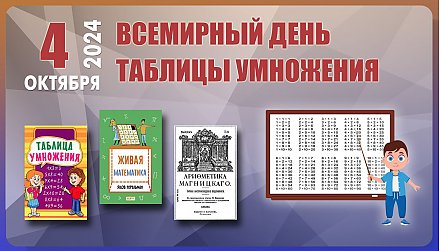 4 октября — Всемирный день таблицы умножения