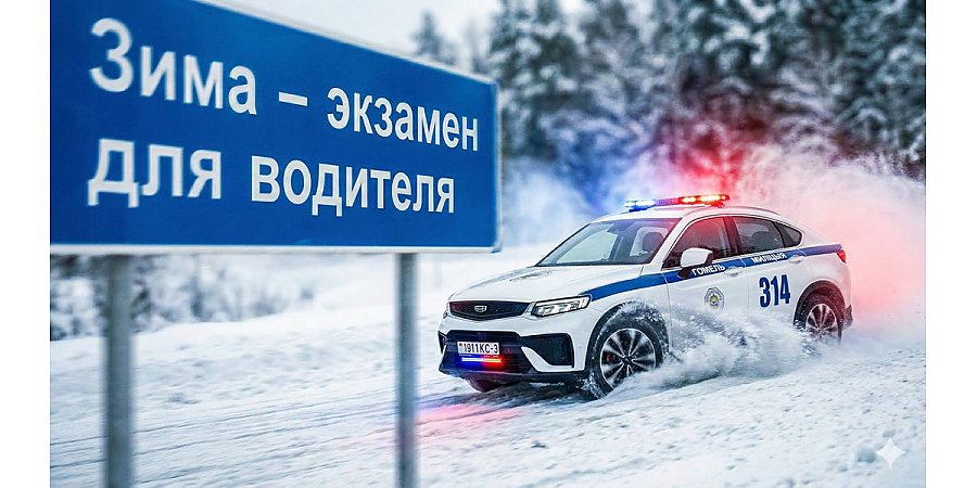С 1 по 5 декабря ГАИ проводит профилактическую акцию «Зима — экзамен для водителя!»