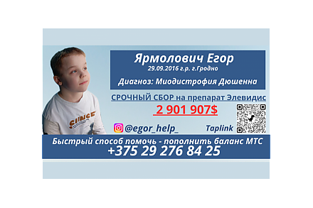 Егору Ярмоловичу нужна помощь