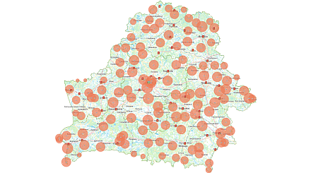 В слое памятников героям и жертвам ВОВ на публичной кадастровой карте Беларуси свыше 9 тыс. объектов