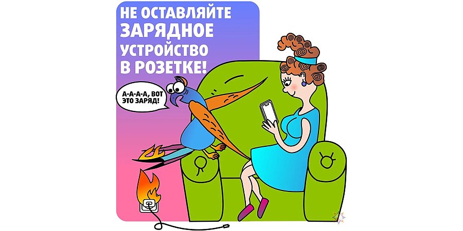 МЧС напоминает: не оставляйте зарядное устройство в розетке!